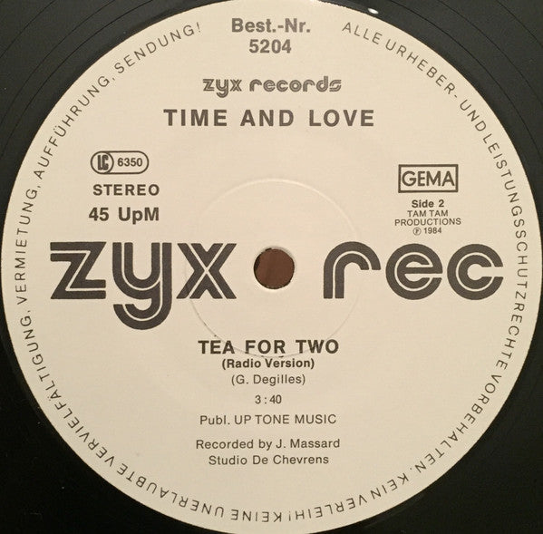 Tea For Two (6) : Time And Love (12")