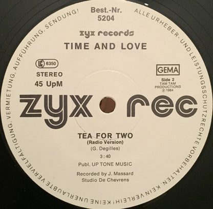 Tea For Two (6) : Time And Love (12")