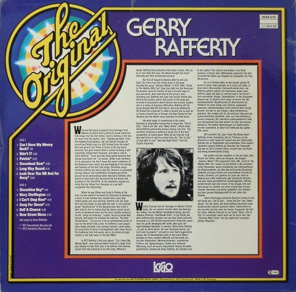 Gerry Rafferty : The Original (LP, Comp)