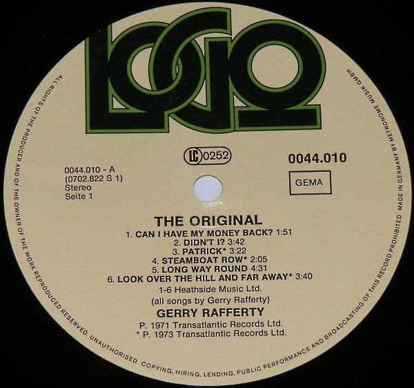 Gerry Rafferty : The Original (LP, Comp)