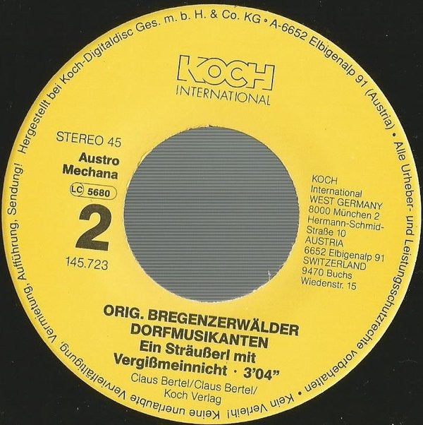 Original Bregenzerwälder Dorfmusikanten : Marie-Luise (7", Single)