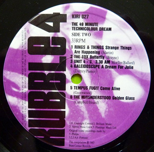 Various : The 49 Minute Technicolour Dream (LP, Comp)