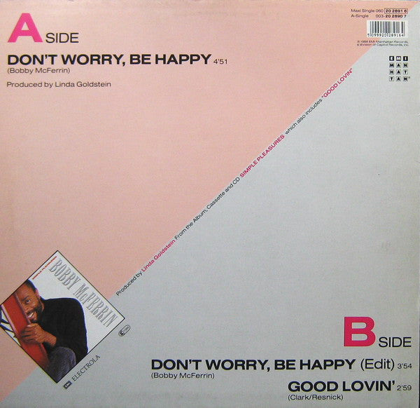 Bobby McFerrin : Don't Worry, Be Happy (12", Maxi)