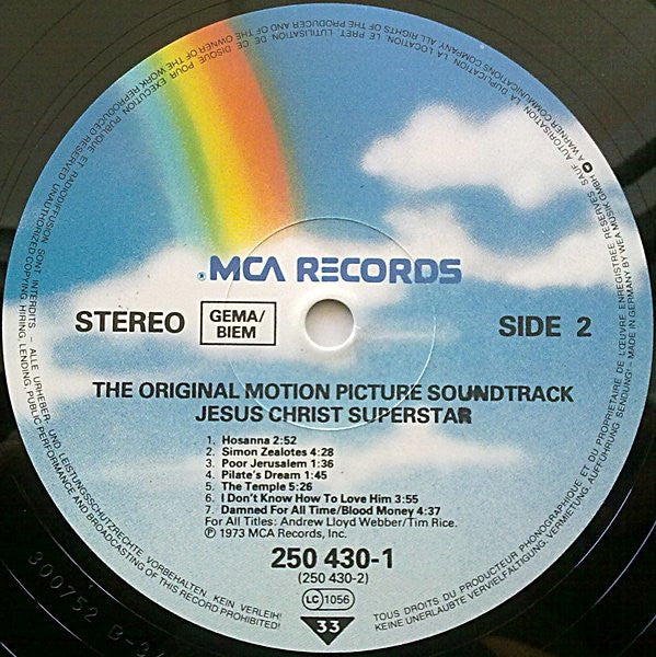 Various : Jesus Christ Superstar (The Original Motion Picture Sound Track Album) (2xLP, Album, RE)
