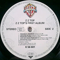 ZZ Top : First Album (LP, Album, RE)