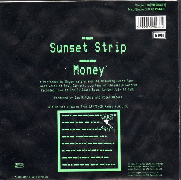 Roger Waters : Sunset Strip (7", Single)