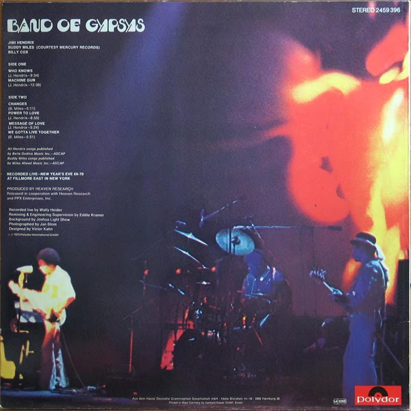 Hendrix* : Band Of Gypsys (LP, Album, RE)