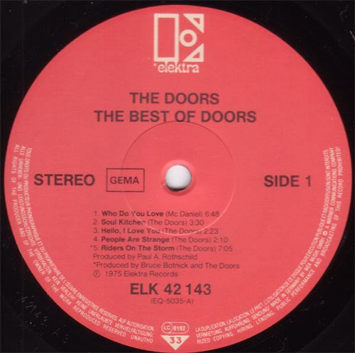 The Doors : The Best Of Doors (LP, Comp, RE)