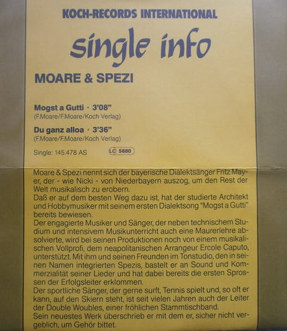 Moare Und Spezi* : Mogst A Gutti (7", Single)