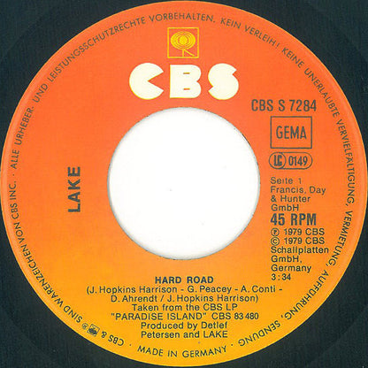 Lake (2) : Hard Road (7", Single)