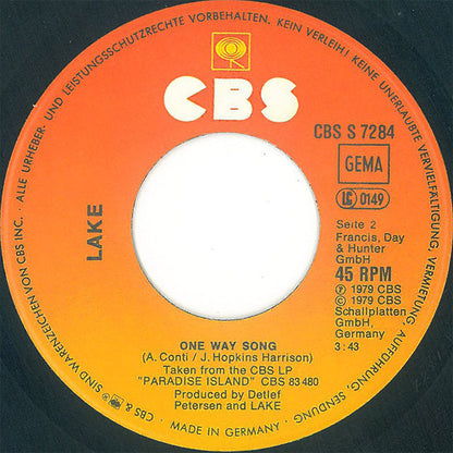 Lake (2) : Hard Road (7", Single)