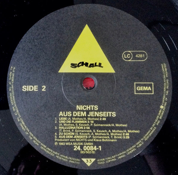 Nichts : Aus Dem Jenseits (LP, Album)