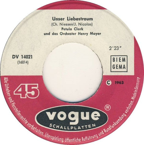 Petula Clark : Warum Muß Man Auseinandergeh'n (Mit Weißen Perlen) (7", Single)