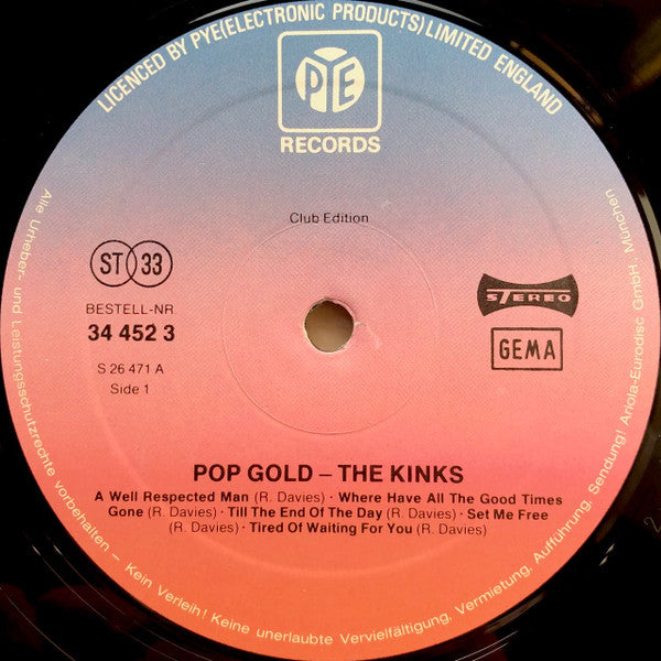 The Kinks : Pop Gold (LP, Comp, Club, RE)