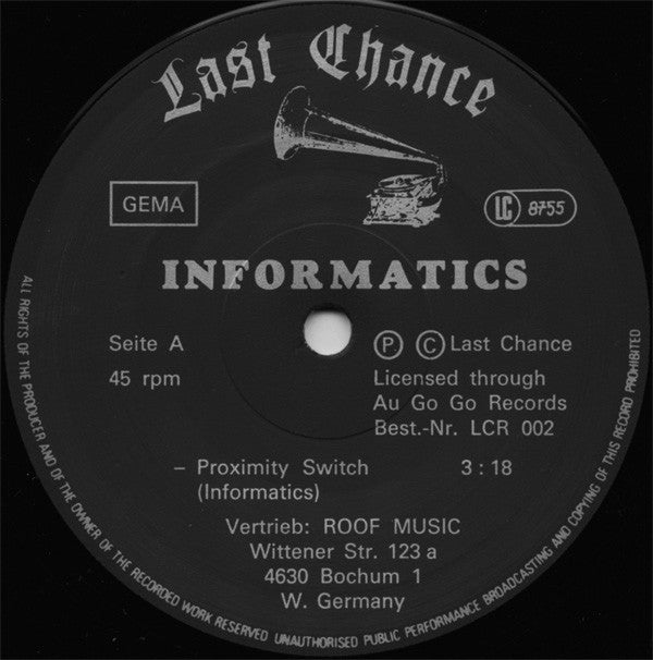 Informatics : Accidents In Paradise (12", EP, RE, RP, EfA)