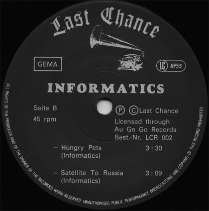 Informatics : Accidents In Paradise (12", EP, RE, RP, EfA)