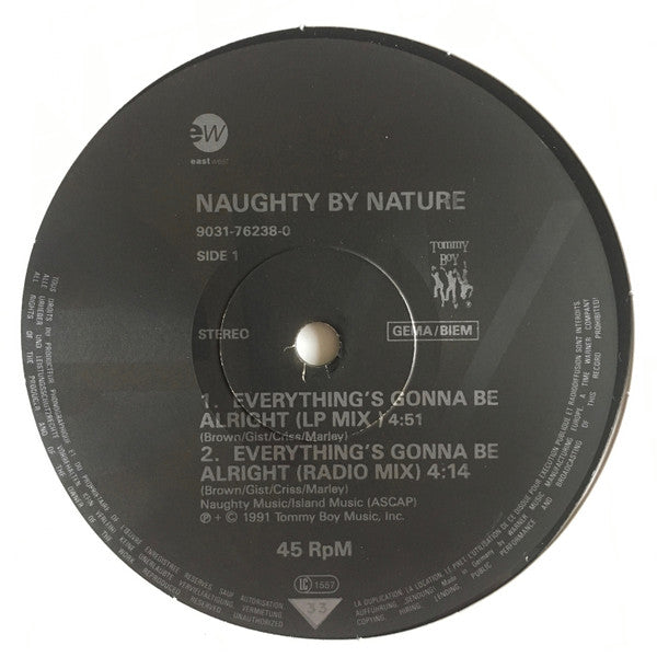 Naughty By Nature : Everything's Gonna Be Alright (12")