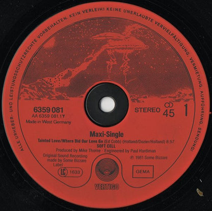 Soft Cell : Tainted Love / Where Did Our Love Go (12", Maxi, Red)