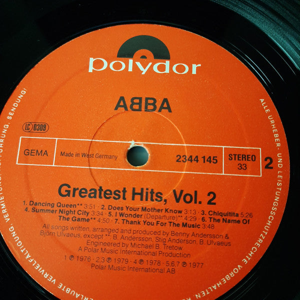 ABBA : Greatest Hits Vol. 2 (LP, Comp, Pap)