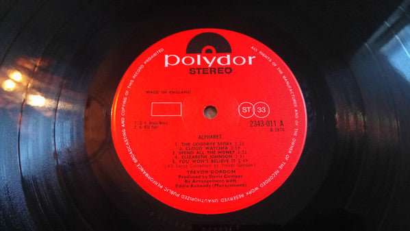 Trevor Gordon : Alphabet (LP, Album)