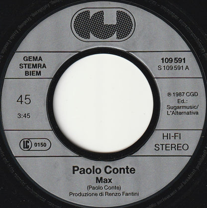 Paolo Conte : Max (7", Single)