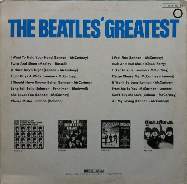The Beatles : The Beatles' Greatest (LP, Comp, RE, Cir)