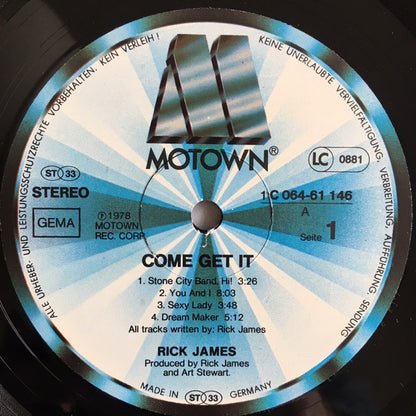 Rick James : Come Get It! (LP, Album)