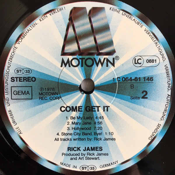 Rick James : Come Get It! (LP, Album)