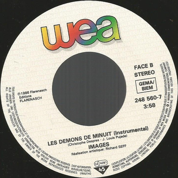 Images : Les Démons De Minuit (7", Single)
