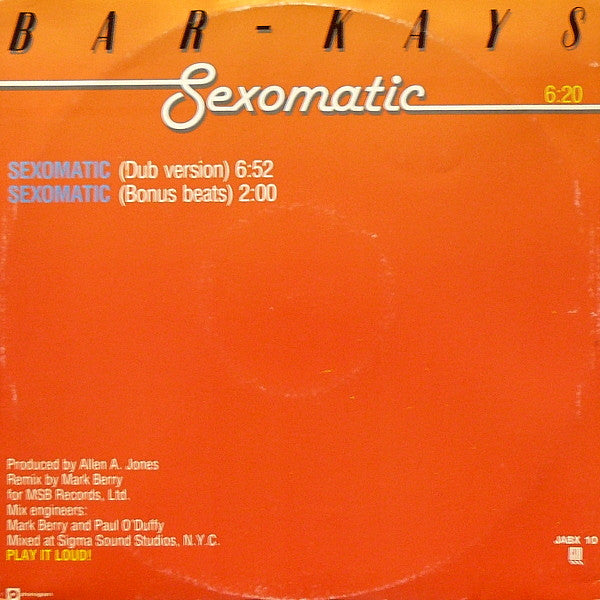 Bar-Kays : Sexomatic (12", Single)