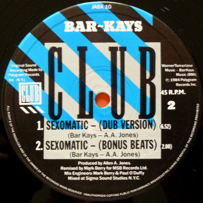 Bar-Kays : Sexomatic (12", Single)