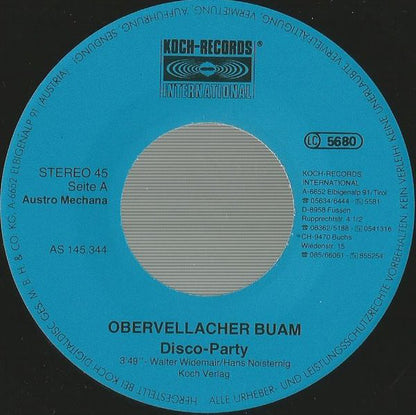 Obervellacher Buam : Disco-Party (7", Single)