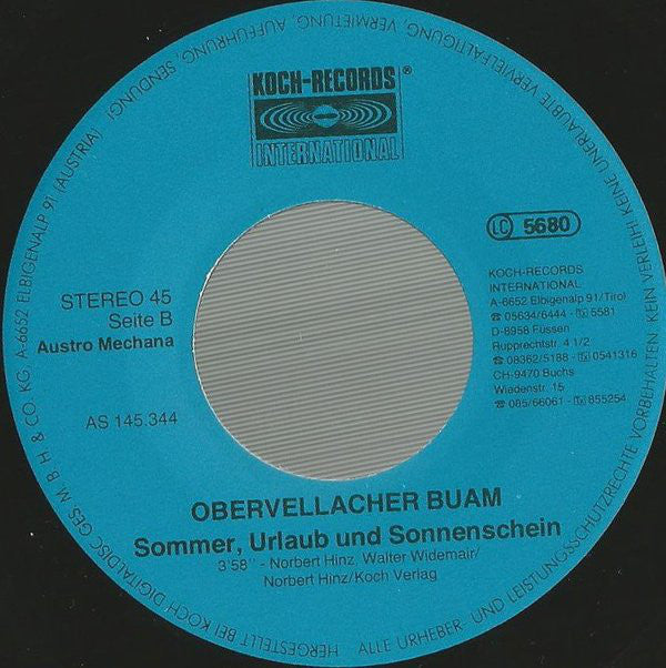 Obervellacher Buam : Disco-Party (7", Single)