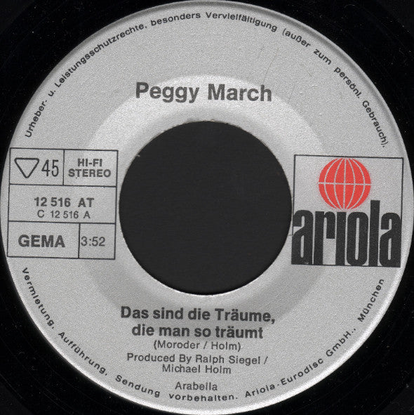 Peggy March : Das Sind Die Träume, Die Man So Träumt (7", Single)