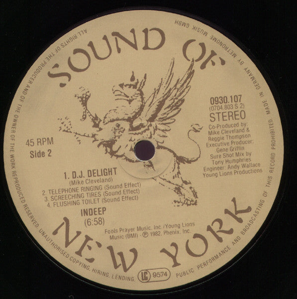 Indeep : Last Night A D.J. Saved My Life (12")