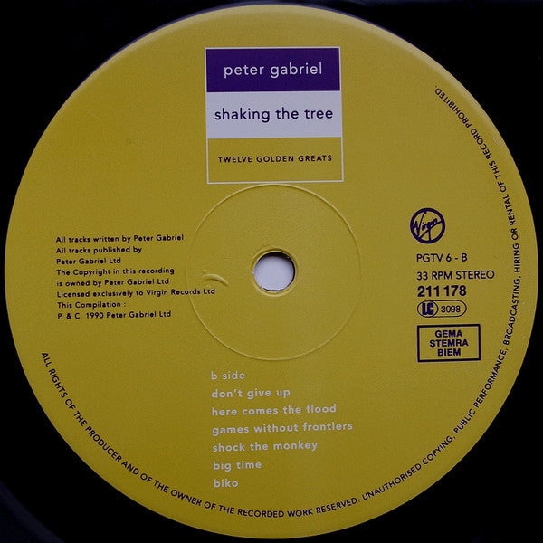 Peter Gabriel : Shaking The Tree: Twelve Golden Greats (LP, Comp)