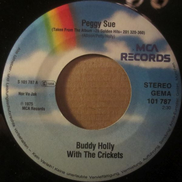Buddy Holly : Peggy Sue / Brown Eyed Handsome Man (7", Single)