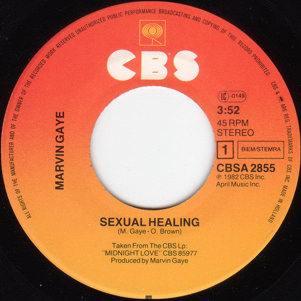 Marvin Gaye : Sexual Healing (7", Single, Lar)