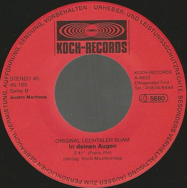 Original Lechtaler Buam : Der Huber, Der Meier Und I (7", Single)