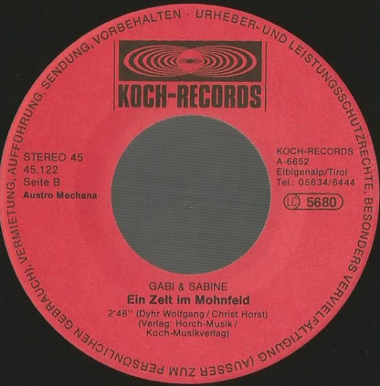 Gabi & Sabine : Am Liebsten Hör Ich Volksmusik (7", Single)