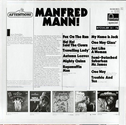 Manfred Mann : Attention! Manfred Mann! (LP, Comp, RE)