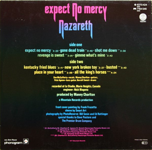 Nazareth (2) : Expect No Mercy (LP, Album)