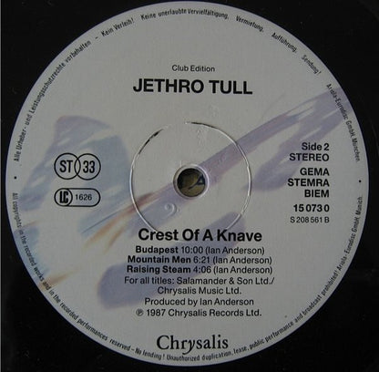 Jethro Tull : Crest Of A Knave (LP, Album, Club)
