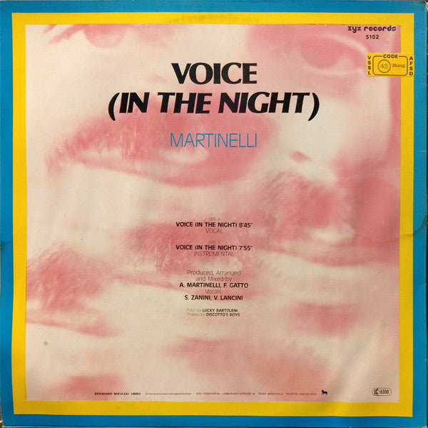 Martinelli : Voice (In The Night) (12")