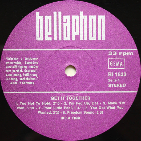 Ike & Tina Turner : Get It Together (LP, Comp, RE)