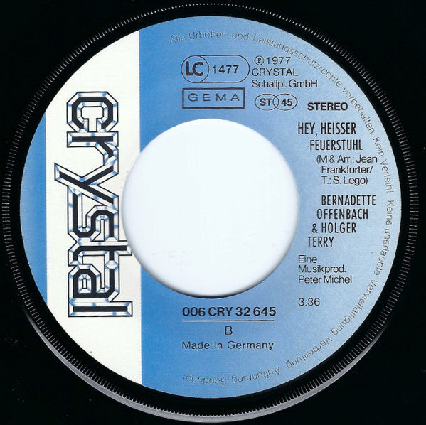 Bernadette Offenbach & Holger Terry : So War Mama (7", Single)