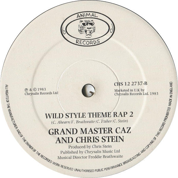 Grand Master Caz* & Chris Stein : Wild Style Theme Rap (12", Single)