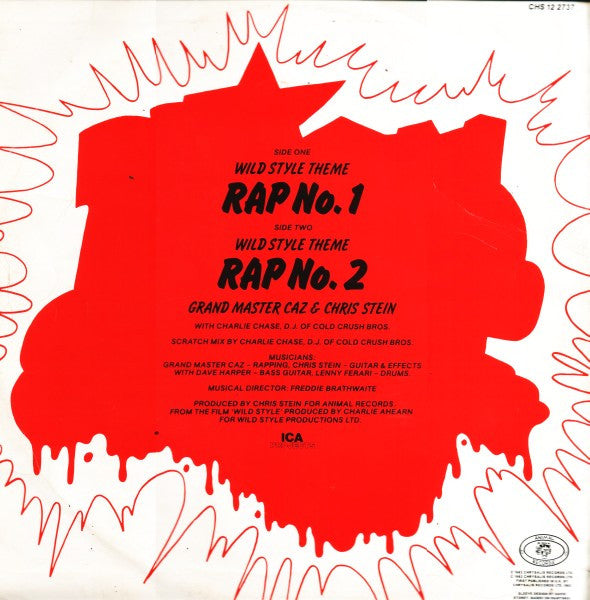 Grand Master Caz* & Chris Stein : Wild Style Theme Rap (12", Single)