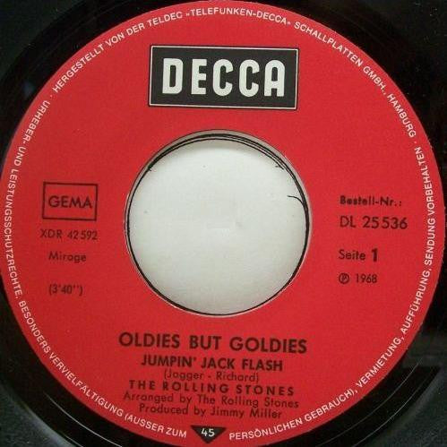 The Rolling Stones : Jumpin' Jack Flash / Child Of The Moon (7", Single, RE)