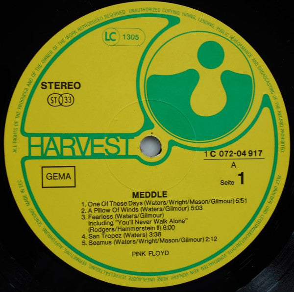 Pink Floyd : Meddle (LP, Album, RP, Gat)